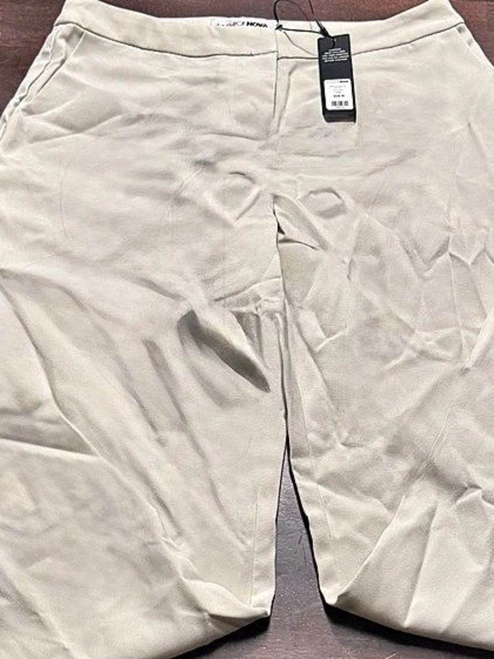 NWT Fashion Nova Breaking Even Flare Trousers Cream Size M